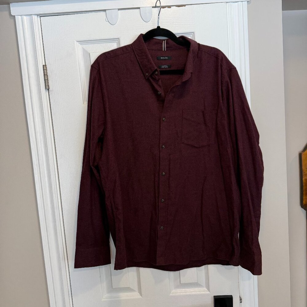 NWT RW&Co Mens Cotton Button Down Tailored Fit Size XL